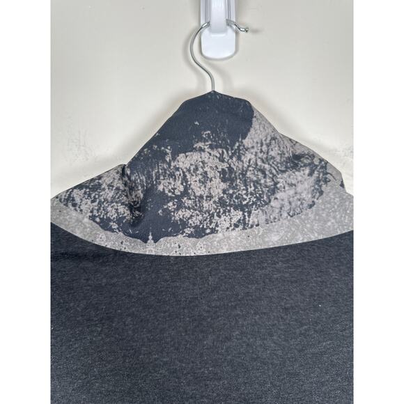 Crea Concept Zip Jacket Size Large Asymmetrical Cowl Neck Gray Black Edgy Urban - Picture 6 of 9